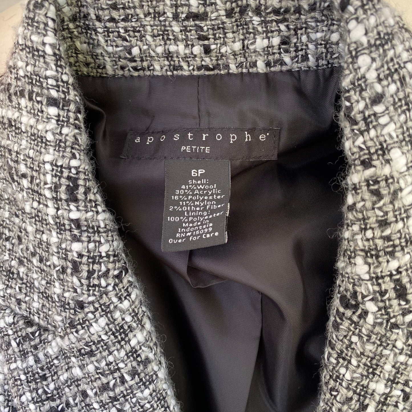 Black and White Tweed Blazer