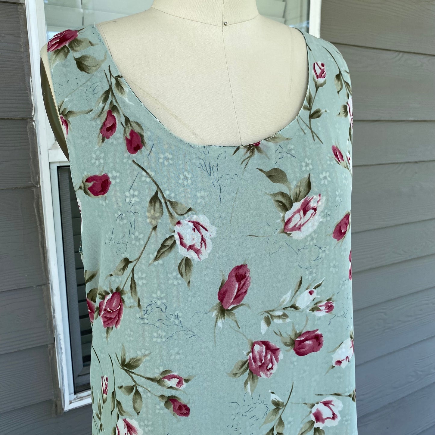 Green Reversible Floral Dress