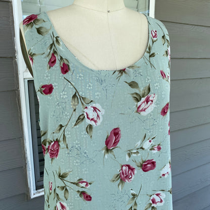 Green Reversible Floral Dress