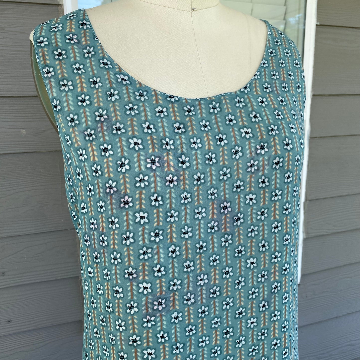 Green Reversible Floral Dress