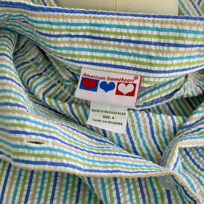 Vintage American Sweetheart Striped Button Up