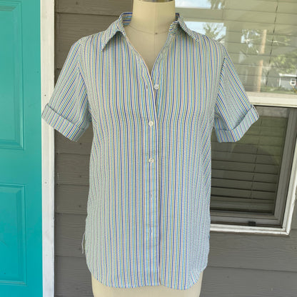 Vintage American Sweetheart Striped Button Up