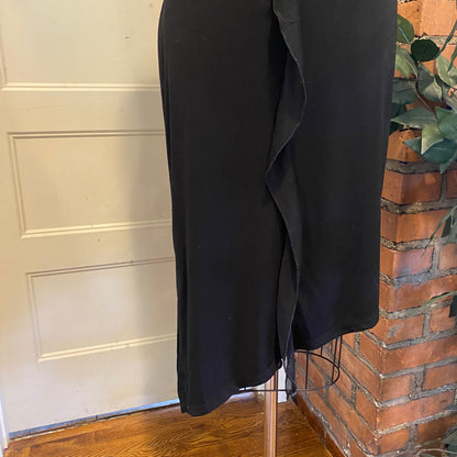 Black Ruffle Trim Dress