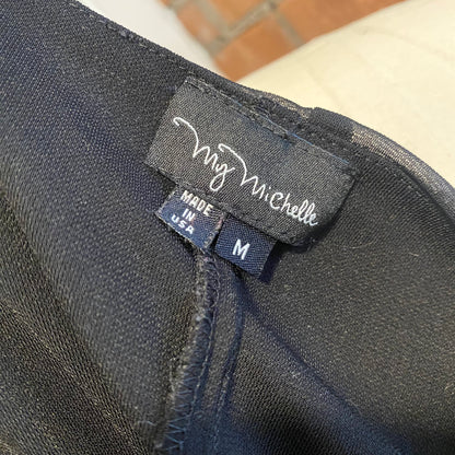 Black Ruffle Trim Dress