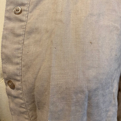 Beige Linen Button Up