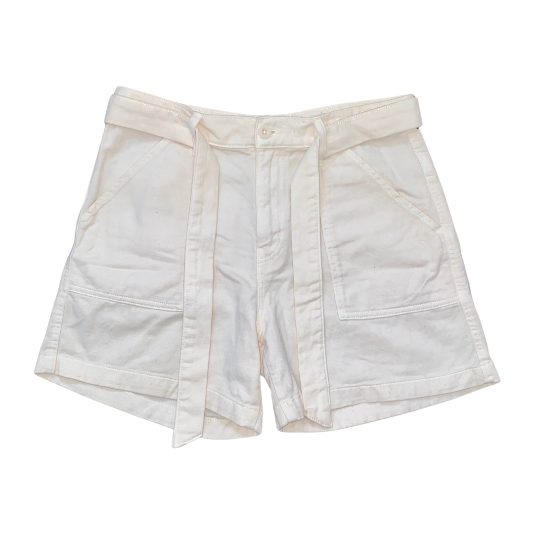 Beige Denim Shorts