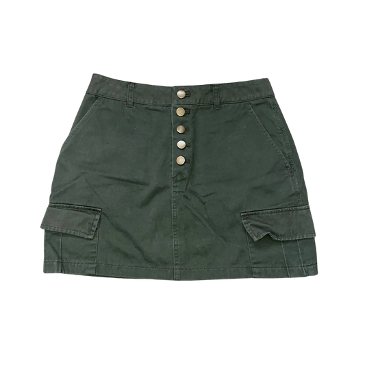Green Cargo Mini Skirt