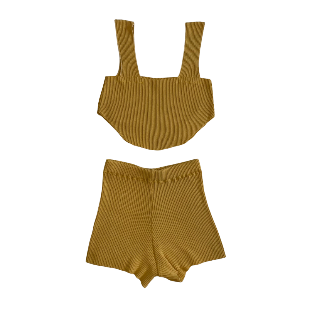 Reworked Yellow Knit 2 Piece