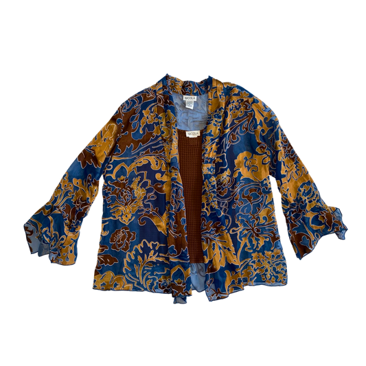 Brown Gold Blue Blouse