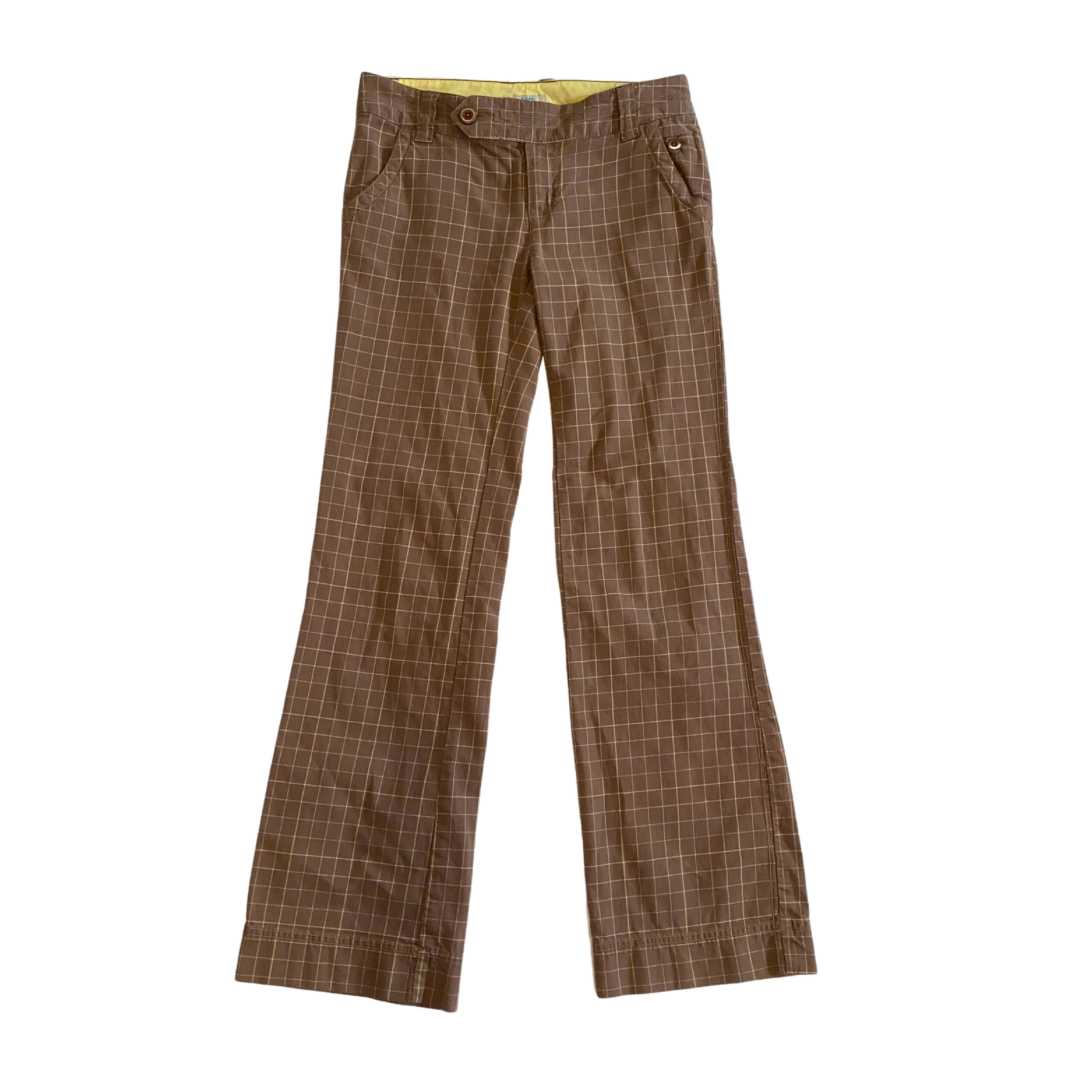 Brown Plaid Trousers