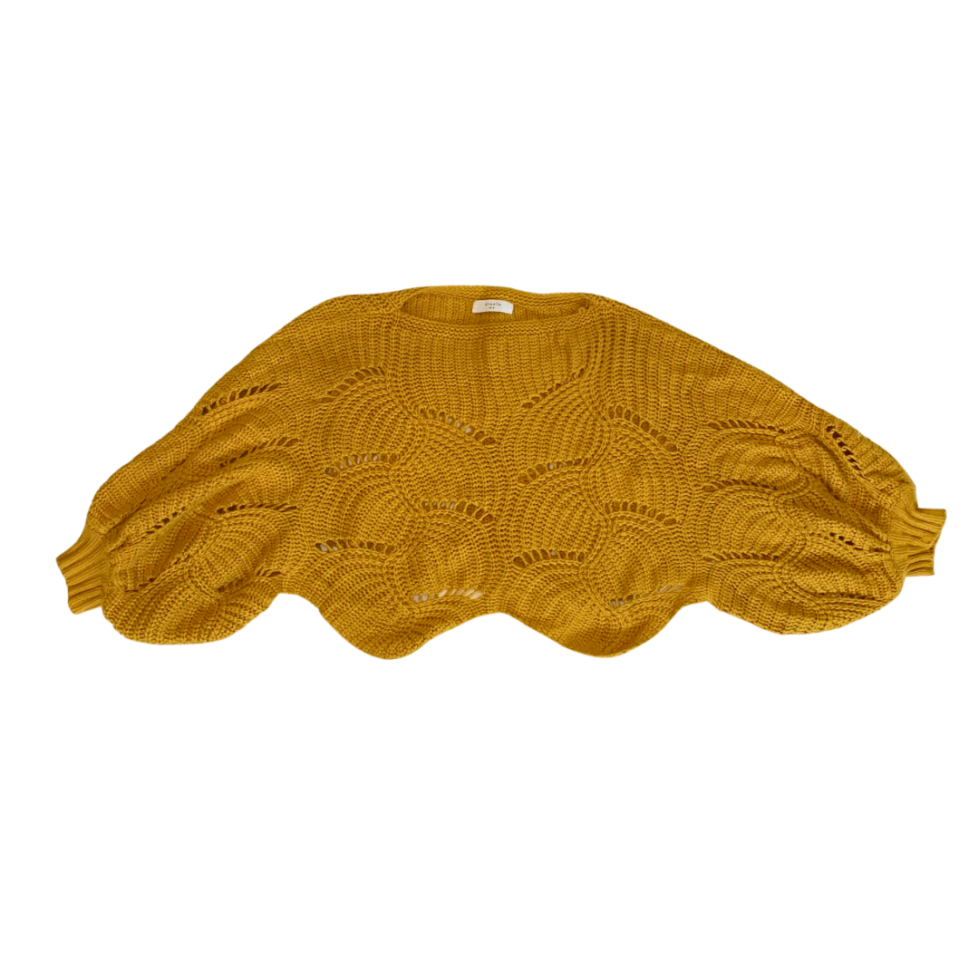 Yellow Knit Cropped Sweater