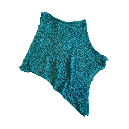 Teal Off-Shoulder Knit Ctop