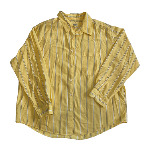 Yellow Striped Button Up