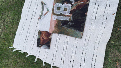 Horses Upcycled Tapestry Jersey Size Large Oversize