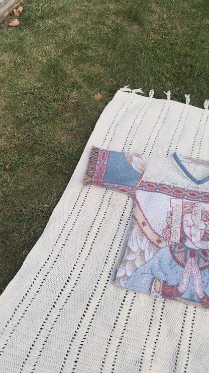 Angel Upcycled Tapestry Jersey Size Large Oversize